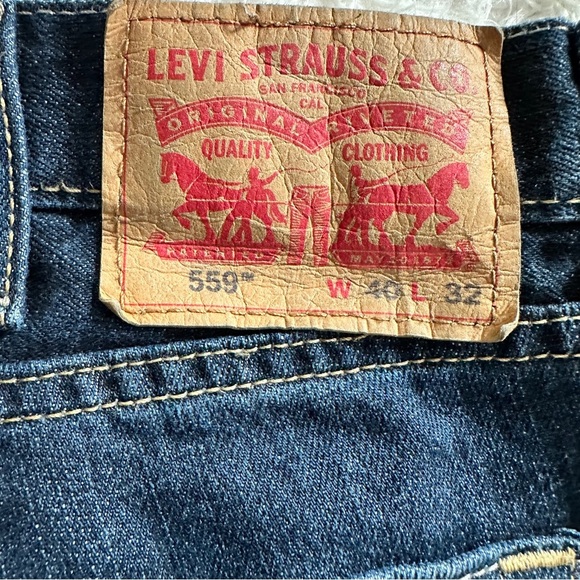 Levi’s 559 Relaxed Straight Jeans Men’s 40x32 Medium Wash Denim - Picture 8 of 11